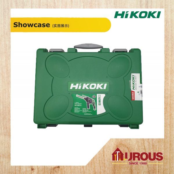 HIKOKI 3 IN 1 ROTARY HAMMER DH26PC2 26MM C/W DRILL BIT SET BULL POINT 1/2 CHUCK & ADAPTOR - Image 3