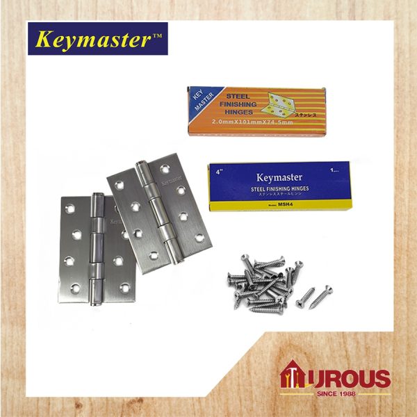 KEYMASTER STEEL FINISHING HINGES / ENGSEL PINTU 4'' 5'' ( 1 PAIR )