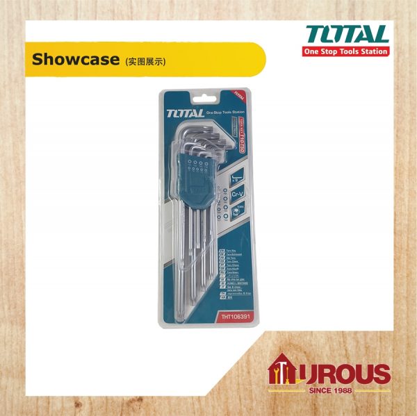 TOTAL 9PCS TORX KEY SET SIZE:T10-T50 THT106391 / THT106392 - Image 4