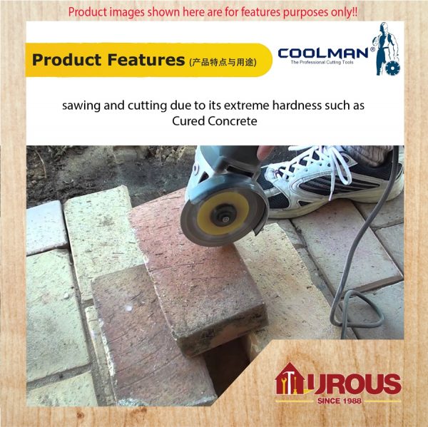 COOLMAN HIGH SPEED GENERATION II PREMIUM GRADE DIAMOND DISC 9"/230MM (HS230SG2) - Image 2