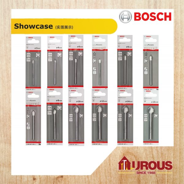 BOSCH CYL-9 CERAMIC GLASS DRILL (3mm - 16mm) - Image 2