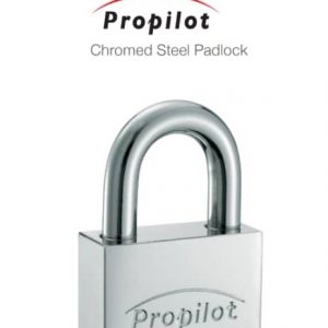 Propilot Security Chromed Steel Pad Lock 50mm
