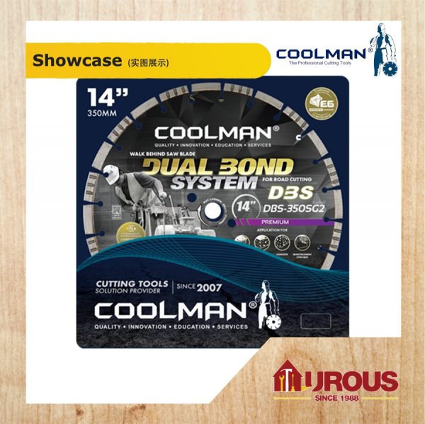 COOLMAN HIGH SPEED DUALBOND SYSTEM LASER WELDED BLADE DIAMOND DISC 14"/350MM (DBS350SG2) - Image 4