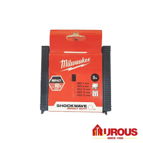 Milwaukee Nut Driver Set Shockwave impact Duty (5piece) 7mm -13mm 4932-3528-22 - Image 3