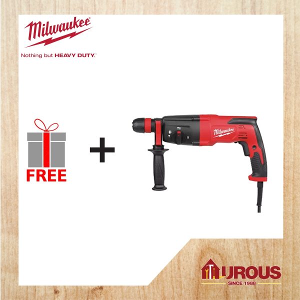 Milwaukee 3 mode SDS Plus Rotary Hammer 26mm 800W PH 27 X MSH W/FIXTEC