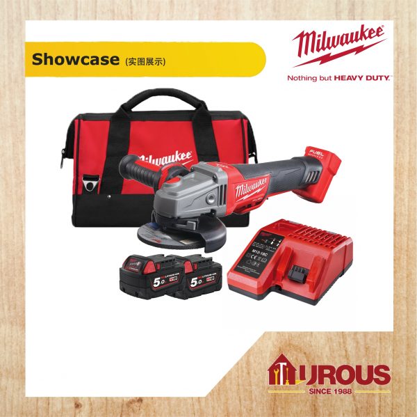 MILWAUKEE M18 FUEL 5" (125MM) BRAKING GRINDER M18 CAG125XPDB-502C - Image 2