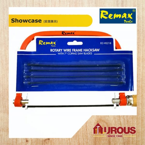 REMAX ROTARY WIRE HACKSAW 7" C/W FRAME, WITH 4 BLADES (82-HS218) - Image 2