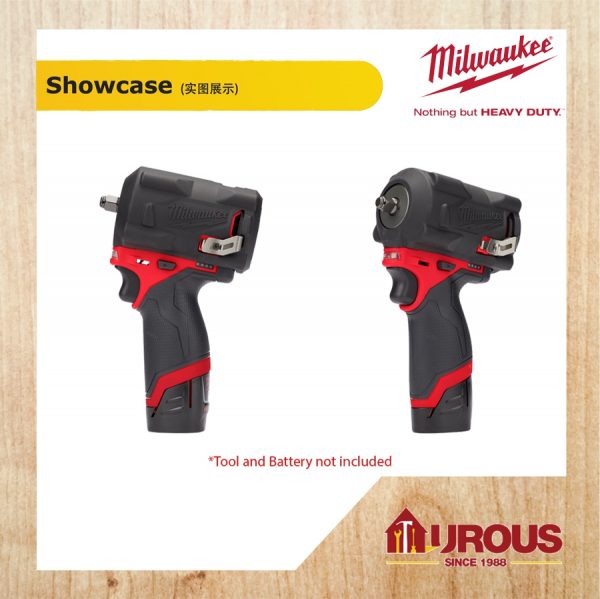 MILWAUKEE M12 STUBBY IMPACT WRENCH PROTECTIVE BOOT COVER 49162554  -BLACK-(COVER ONLY) - Image 3