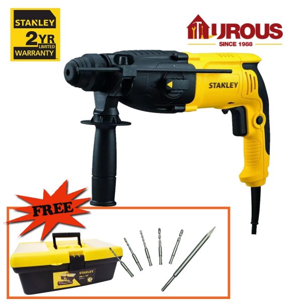 STANLEY ROTARY HAMMER 26MM 800W SHR263KA FREE MYSTERY GIFT