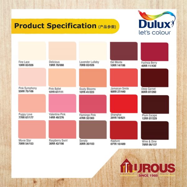 DULUX EASYCLEAN 1 LITRE (RED SERIES) - Image 4