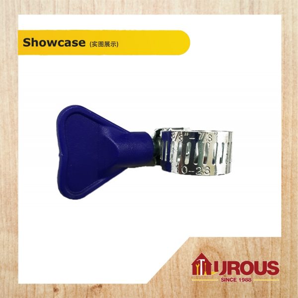 MARKSMAN HOSE CLIP C/W HANDLE (PVC BLUE) 10MM~23MM = 3/8"~7/8" (1 piece) - Image 3