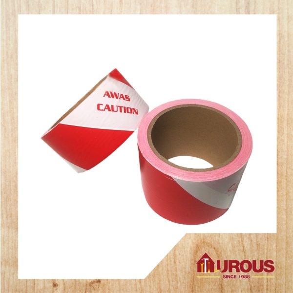 Caution Tape Hazzard Tape Warning Tape (2'' , 3'' x 70m)Red/White