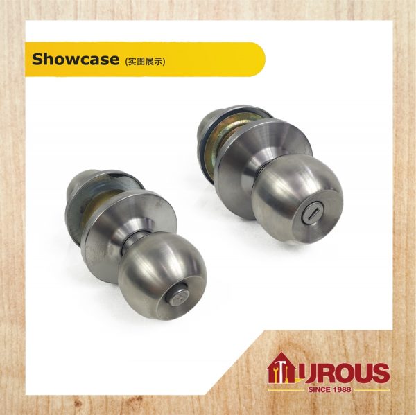 TOILET CYLINDRICAL LOCK SET 3872/587 SS/BK KUNCI BULAT PINTU - Image 5