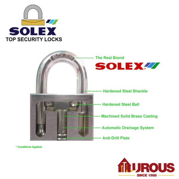 Solex Security Padlock CR 40mm x 3pcs