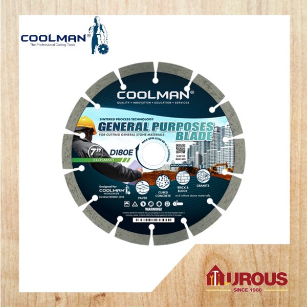 COOLMAN D180E CUTTING DISC 7''