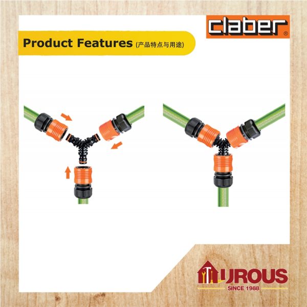CLABER THREE WAY CONNECTOR GCB-8615 - Image 2