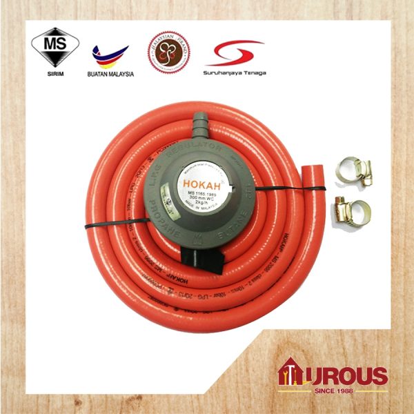 HOKAH HIGH PRESSURE 1.5M GAS HOSE KIT REGULATOR WITH SIRIM/SA102-PR /SA102PR
