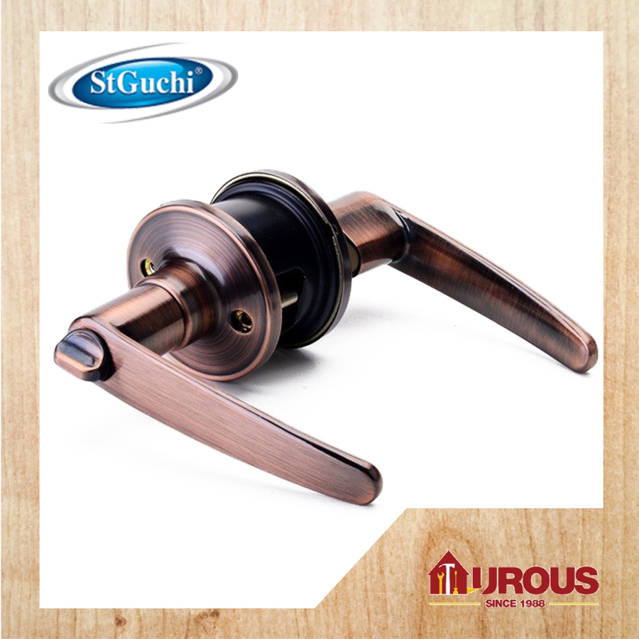 ST GUCHI KEYED EXTERIOR LOCK CYLINDRICAL LEVER SET TUBULAR LEVER (TL8900AC)