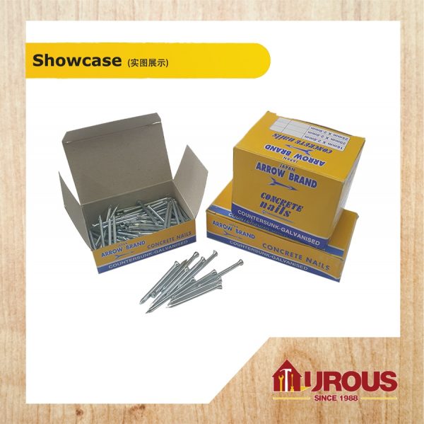 Concrete Nail 3mm (White)   (S) - 90pcs+-/box - Image 4