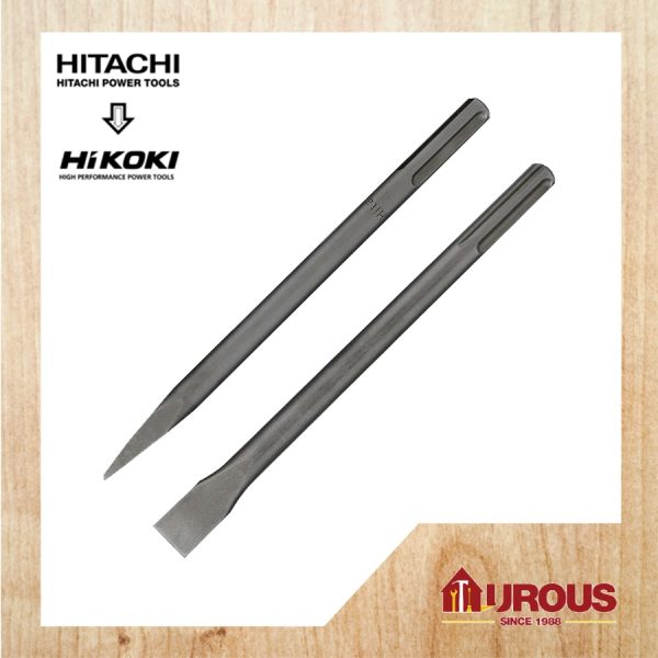 HITACHI HIKOKI SDS MAX SHANK CHISEL 18MM x 300MM - (FLAT / BULL POINT)