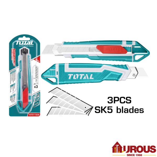 Total Utility Knife Cutter Blade Self Loading 3pcs THT511836 - Image 4