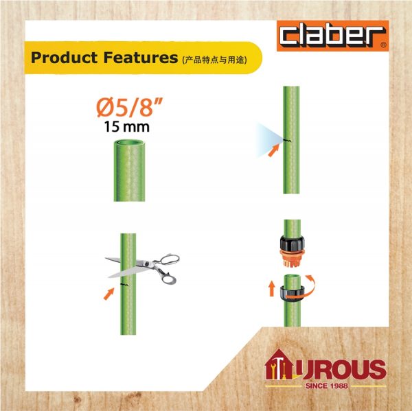 CLABER HOSE MENDER 5/8" GCB-8563 - Image 2