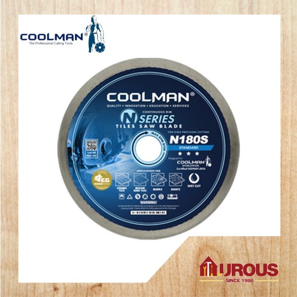 COOLMAN CONTINOUS RIM WET BLADE STANDARD DIAMOND DISC 7''/180MM(N180S)