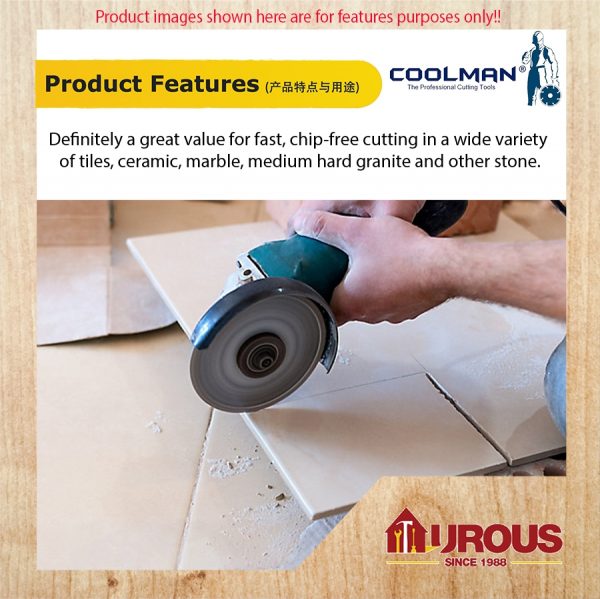 COOLMAN CONTINOUS RIM WET BLADE STANDARD DIAMOND DISC 7''/180MM(N180S) - Image 2