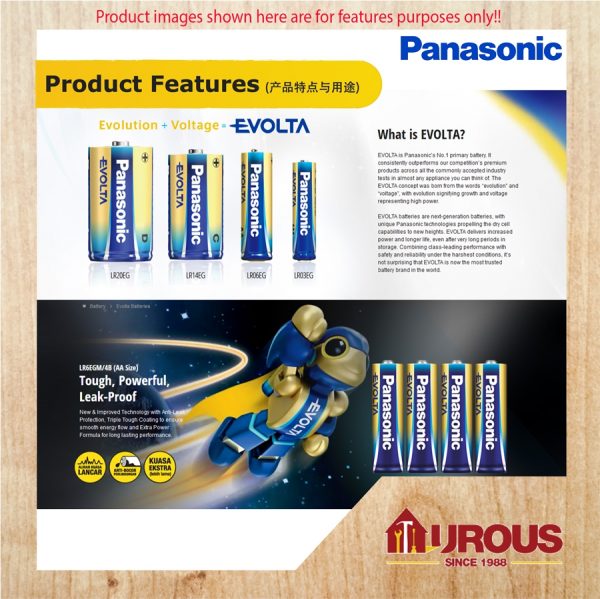 PANASONIC 6 PCS "AAA" EVOLTA BATTERY MODEL:LR03EG/6B2F - Image 5