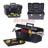 Stanley Black Plastic Tools box w/Metal Latch 19'' STST19005 made in USA