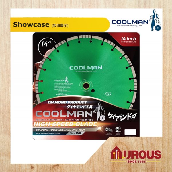 COOLMAN HIGH SPEED DUALBOND SYSTEM LASER WELDED BLADE DIAMOND DISC 14"/350MM (DBHS350P) - Image 4