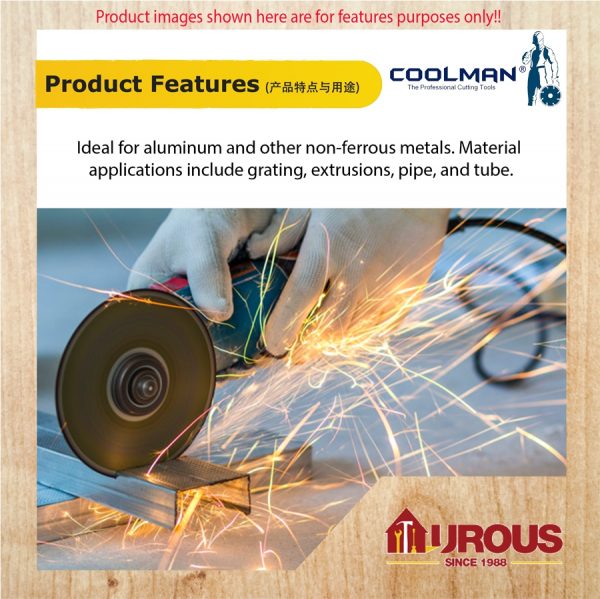 COOLMAN POPULAR TCT 40T TCG PREMIUM TYPE CIRCULAR ALUMINIUM CUTTING SAW BLADE 4"/105MM(TCT10040TCGP) - Image 2