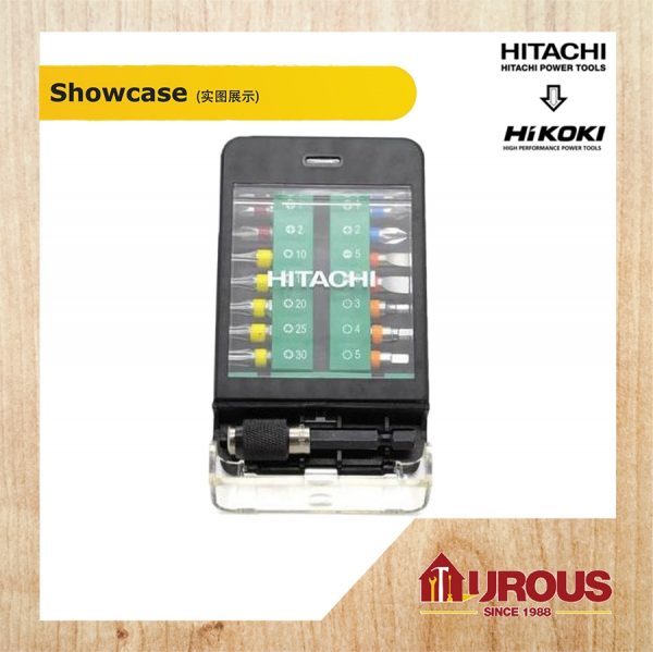 HITACHI SCREWDRIVER BIT SET + ADAPTOR 15 PCS BIT BOX 40018010 - Image 2