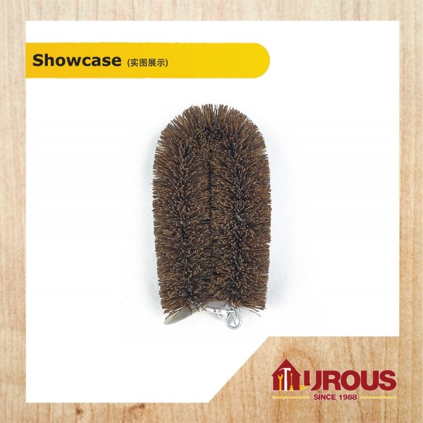 COCONUT HUSK FLOOR BROWN BRUSH 6'' (H/D) PALMYRA BRUSH - Image 2