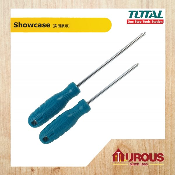 TOTAL SLOTTED / PHILLIPS SCREWDRIVER 40CR (100MM , 150MM) - 1 PIECE - Image 3
