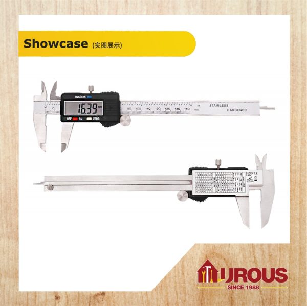 S/S DIGITAL VERNIER CALIPERS PVC MEASUREMENT CASE (0-150MM) - Image 2