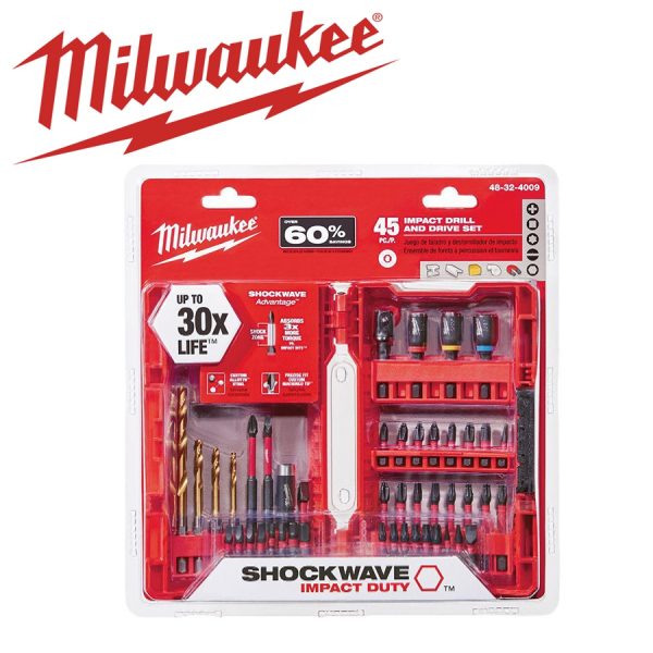 Milwaukee 45 Pieces shockwave impact Drill & Driver Set 48324009 - Image 2