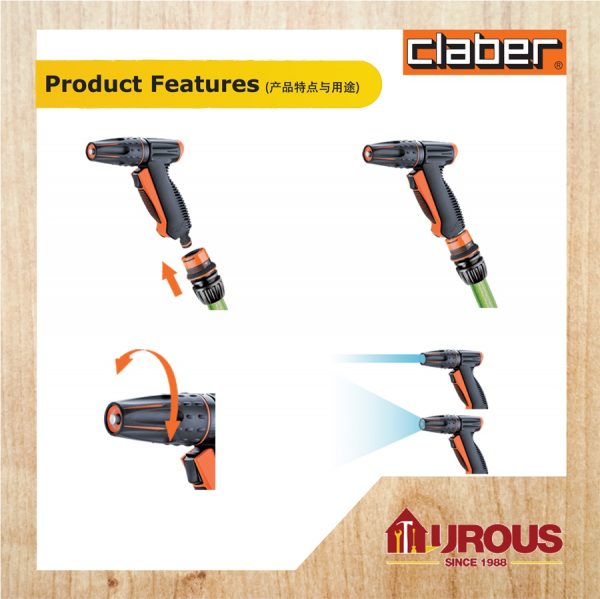 CLABER PRECISION SPRAY PISTOL GCB-9561 - Image 2