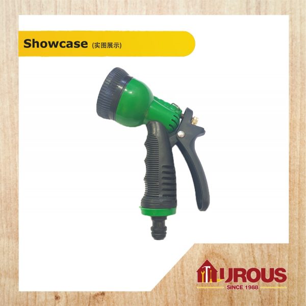 WATER SPRAY PISTOL 7 IN 1 (GREEN / ORANGE) - Image 2