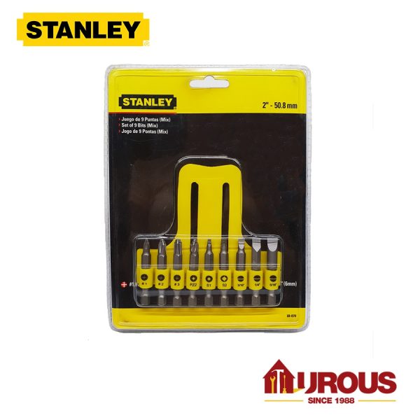 Stanley 9pc Screwdriver Insert Bit Set 68-070