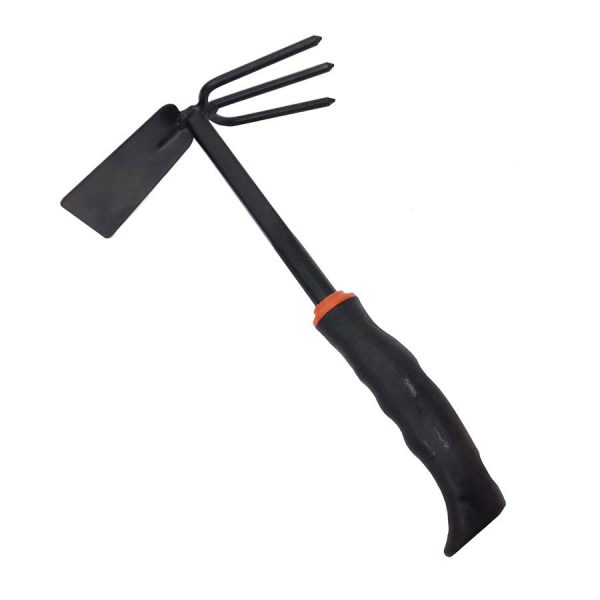 Rubber Handle Mini Rake x Hoe (2 sided head)