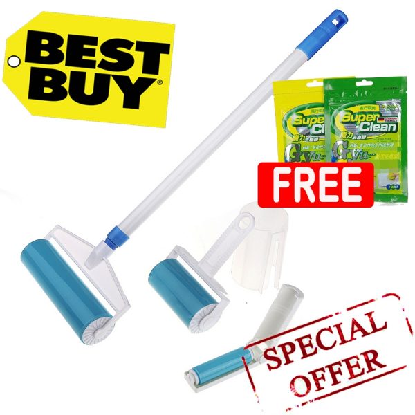 Schticky Sticky Buddy (B) 3 unit set Reusable Lint Rollers( FREE Magic Clean Cleaning Compound x 1 ) - Image 4
