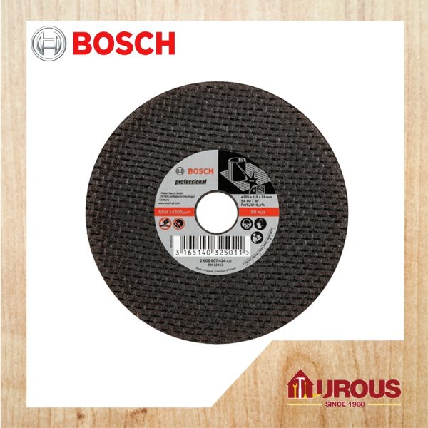 BOSCH FIBRE CUTTING DISC 4" 105MM x 1.0MM x 16MM (2608607414) [1 PIECE]