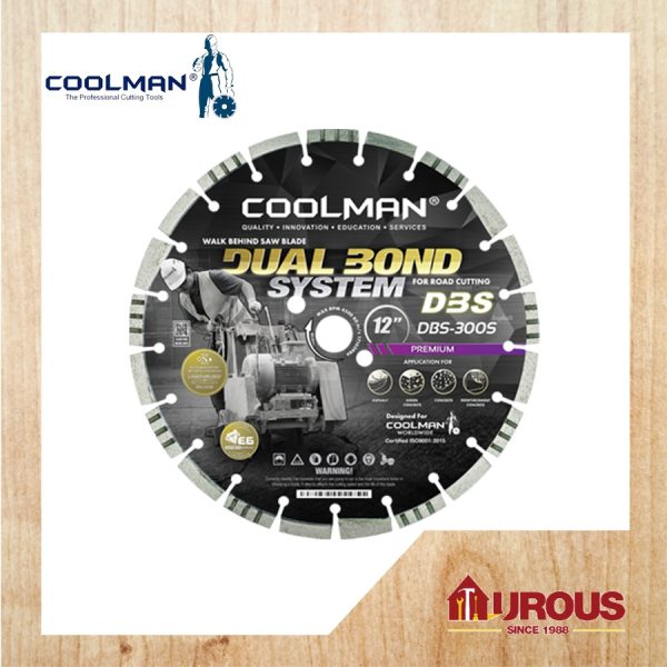 COOLMAN DUALBOND SYSTEM LASER WELDED BLADE DIAMOND DISC 12'/300MM DBS-300S