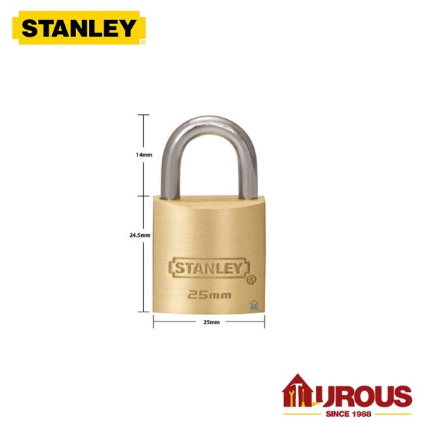 Stanley Key Alike Brass Padlock S827-403 S827-405 - Image 3