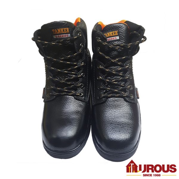 Tanker Safety Shoes Mid Cut 1603-2 Black Leather