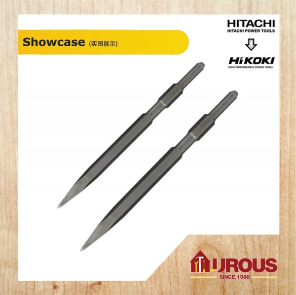 HITACHI HIKOKI HEXAGONAL HACKING CHISEL - (FLAT / POINT) - Image 3