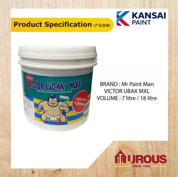 MR PAINT MAN EMULSION PAINT WHITE/MXL EMULSION PAINT WHITE 7L CAT PUTIH - Image 5