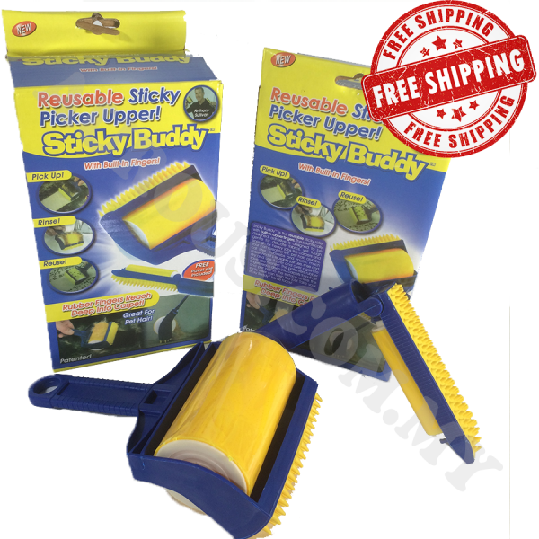 Sticky Buddy Clean Lint Roller Dust Hair Dirt Remover( FREE Magic Clean Cleaning Compound x 1 )