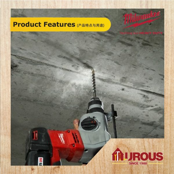 Milwaukee 4 Cutter SDS Plus Concrete Drill Bit ( 14mm / 15mm / 16mm) - Image 5